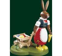 Lapin + Chariot Lapin De Pâques Décoration De Pâques Seiffen NEUF 13059