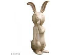 décopatch Support en papier brun mâché XLA23O - Lapin chut XXL 49×56×146 cm