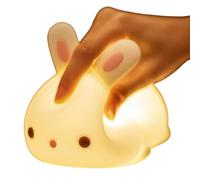 Lapin, contrôle tactile mignon, lampe lapin en silicone, lumière rechargeable, doux, décoration de table de chevet, éclairage de toilette pour chambre d'enfant, bureau, jardin d'