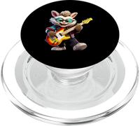 Lapin Cool Jouant de la Guitare électrique Rocker Musicien PopSockets PopGrip pour MagSafe