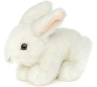 Lapin Couché (Blanc)-18 Cm (Longueur)-Lapin En Peluche-Peluche,Doudou