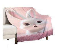 Lapin Couverture Canapé Animal Bunny Couverture Couverture en Flanelle Molletonnée Fluffy SnMocheté pour Garçons Et Filles pour Enfant pour Ma Mère 100x130cm
