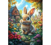Lapin dans la forêt Magique 500 Pieces Casse-tête Amateur d'art en Carton Haute Qualité Difficile Niveau Expert Décoration Murale Cadeau Fête des Mères Haute Qualité 500 PCS