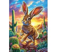 Lapin dans le désert magique 1000 Pièces Puzzle Adulte En Carton Sans Déformation Animal de conte de fées d'accompagnement Très Difficile Anti-Stress Jeu De Société Idée Cadeau Anniversaire Rapport Pr