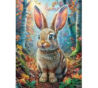 Lapin dans Le Jardin Fleuri 1000 Pieces Casse-tête Collectionneur en Carton sans Déformation Mythes fantastiques Cuento De Hadas Très Difficile Motif Complexe Décoration Murale Cadeau Noã