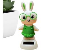 Lapin dansant à énergie solaire - Figurines dansantes solaires | Jouet à énergie solaire, statue de lapin à tête secouante, jouet de danse à tête secouante, figurines de lapin pour tableau de bord de