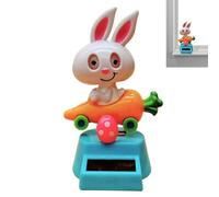 Lapin dansant solaire - Lapin dansant à énergie solaire, décoration de tableau de bord ďe voiture, 1 pièce, figurine d'animal ďansant drôle, ļapin pivotant à énergie śolaire pour voitures, bureau, mai