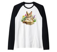 Lapin de Lecture Mignon, Livres de Pâques, Lecteur de Livres, Professeur Manche Raglan