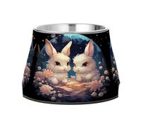 Lapin De Lune Mignon Gamelles AntidéRapantes pour Chiens,Empilables en Acier Inoxydable pour Chiots