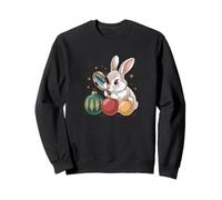 Lapin de Noël découvre des Boules colorées Sweatshirt