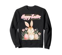 Lapin de Pâques Amusant pour Femmes Filles Lapin Chasse aux œufs de Pâques Sweatshirt