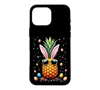 Lapin de Pâques Ananas avec Lunettes de Soleil Coque pour iPhone 16 Pro Max