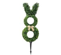 Lapin de Pâques artificiel Topiaire Décoration en PVC avec piquet | Décorations de Pâques pour jardin, terrasse, porche, pelouse, ferme