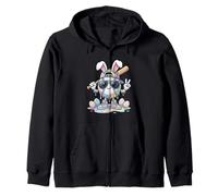 Lapin de Pâques Baseball Drip Tie Dye Kids Boys Baseball Lover Sweat à Capuche