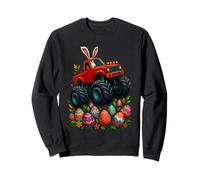 Lapin de Pâques conduisant un camion monstre chasse aux œufs Art Sweatshirt