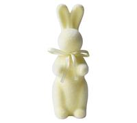 Lapin de Pâques debout, figurine de lapin floqué,Décor de sculpture de lapin de table floqué - Décoration printanière mignonne et vive pour espace de travail, placard, bibliothèque, cheminée et table.