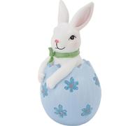 Lapin de Pâques Décoration Œuf Résine Lapin de Pâques Décor Figurine Décoration de table pour Fête Maison Vacances Bleu