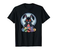 Lapin de Pâques Effrayant Horreur Lapin Monstre aux Yeux Rouges T-Shirt