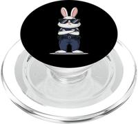 Lapin de Pâques en Forme de Lapin des Forces de l'ordre, Agent de Police PopSockets PopGrip pour MagSafe