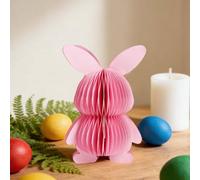 Lapin de Pâques en papier nid d'abeille, figurine 3D pour décoration de table de dessert, fournitures de fête de Pâques, pliable, réutilisable, minimaliste pour décoration de maison, jardin