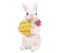 Lapin de Pâques en résine pour décoration de bureau et décorations de fête, figurine pour créer une atmosphère joyeuse pour les réunions de famille (A)