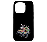 Lapin de Pâques et T-Rex Monster Truck Funny Boys Digger Coque pour iPhone 15 Pro