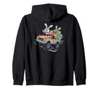 Lapin de Pâques et T-Rex Monster Truck Funny Boys Digger Sweat à Capuche