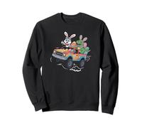 Lapin de Pâques et T-Rex Monster Truck Funny Boys Digger Sweatshirt