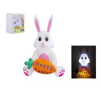 Lapin de Pâques gonflable lumineux - 150 cm de haut - 1 pièce - Décoration d'intérieur et d'extérieur de qualité supérieure pour célébration festive