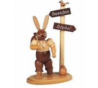 Lapin de Pâques, homme, randonneur au panneau, hauteur 11 cm, Er.. MU 42186 neuf