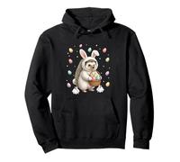 Lapin de Pâques Mignon avec des œufs - Motif hérisson fantaisiste Sweat à Capuche