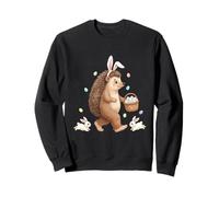 Lapin de Pâques Mignon avec des œufs - Motif hérisson fantaisiste Sweatshirt