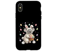 Lapin de Pâques Mignon avec œufs - Motif Koala fantaisiste Coque pour iPhone X/XS