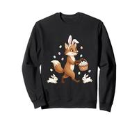 Lapin de Pâques Mignon avec œufs - Motif Renard fantaisiste Sweatshirt