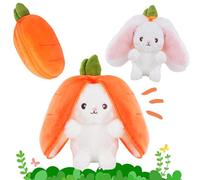 Lapin de Pâques Peluche Cache-Cache avec Oreiller - Fraise et Carotte - Adapté pour Salon