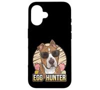 Lapin de Pâques Pitbull Terrier Chasseur d'œufs pour Les Amoureux des Chiens Coque pour iPhone 16