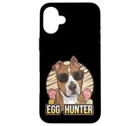 Lapin de Pâques Pitbull Terrier Chasseur d'œufs pour Les Amoureux des Chiens Coque pour iPhone 16 Plus