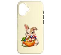 Lapin de Pâques Porto Rico avec nœud et nœud Coque pour iPhone 16