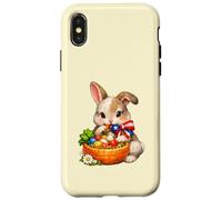 Lapin de Pâques Porto Rico avec nœud et nœud Coque pour iPhone X/XS