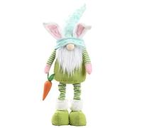 Lapin de Pâques tenant un debout Posture télescopique poupée fenêtre décoration poupée ornements Crayons Fantaisie (Green, One Size)