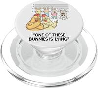 Lapin de Pâques Voleur de Chocolat drôle Pâques PopSockets PopGrip pour MagSafe