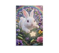 Lapin Déco D'art Murale Étoile en forme de toile d'araignée Impression Sur Toile Photos D'œuvres Art Abstrait Reproduction De Peintures À L'huile Pour Décoration D'intérieur 12x18inch(30x45cm)