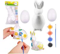 Lapin Décorations en polystyrène Set de peinture 2 œufs à peindre