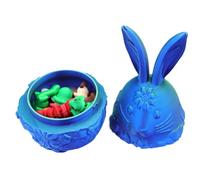 Lapin des œufs de Pâques, œufs de Pâques remplis | Petits œufs de lapin imprimés en 3D portables - Décoration de bureau de maison de Pâques, remplissage de panier de Pâques, jouet