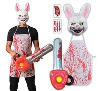 Lapin d'horreur Deguisement - Deguisement Halloween Homme - Taille unique pour adultes et adolescents - Costume populaire 2023