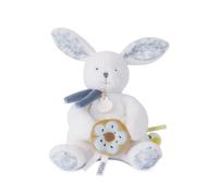Doudou pantin lapin avec donut 20 cm Cœur océan