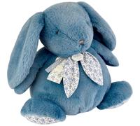 Doudou et Compagnie - Grande Peluche Lapin Doudou Pantin Bleu 42cm - Doudou Peluche Douce pour Bébé dès la Naissance - Idée Cadeau - Garantie Doudou Perdu - DC4248