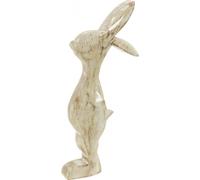 Lapin en bois 25cm - Décoration de Pâques Printemps, Figurine décorative naturelle, Lapin décoratif debout, Décoration durable en bois