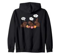 Lapin en Chocolat Where Did You Guys Go pour Pâques Sweat à Capuche