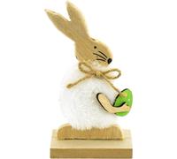 Lapin en peluche avec œuf 13x7 cm